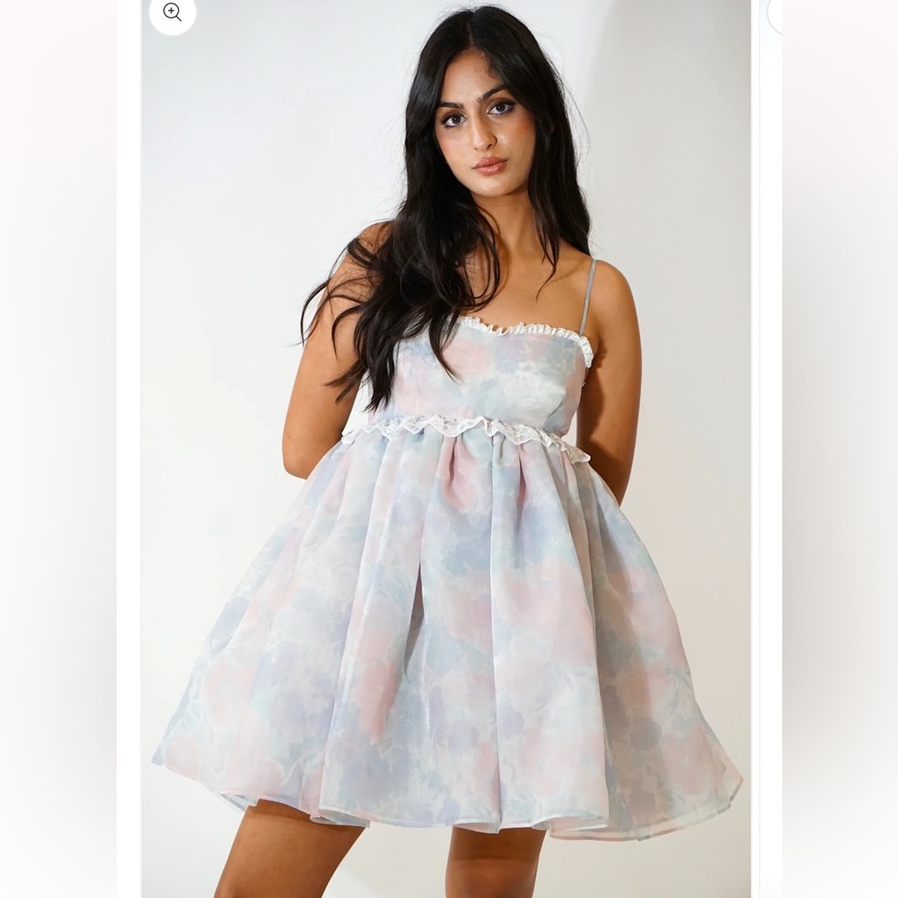 Beautiful Selkie The Watercolor Rosebud Dress Large NWT